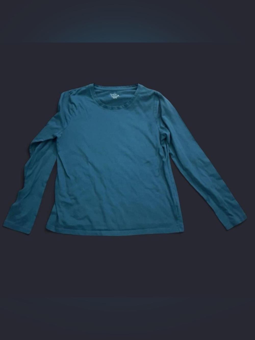Time and Tru Teal Crewneck T-Shirt